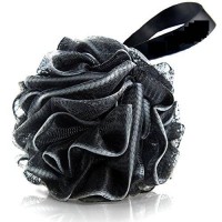 50gram Black Color Bath Loofahs Sponge Bath Puff Body Scrubber Ball Mesh Puff Shower Sponge