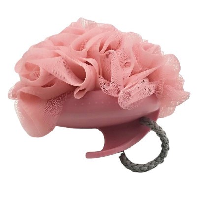 High Quality Shower Blooming Bath Puff Sponge Ball / Loofah Sponge With Handle